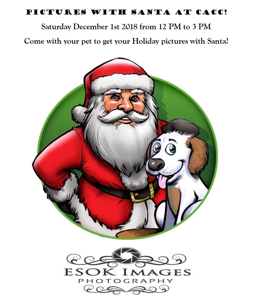 Newsletter banner for Pictures with Santa at CACC